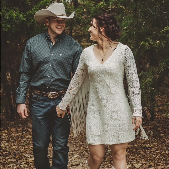 Idyllwind Dresses & Skirts - Idyllwind Crochet Fringe Dress